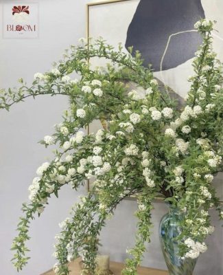 Hoa để bàn ăn gia đình-xanh trắng