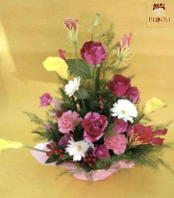 Bát hoa nhựa để bàn-màu sắc