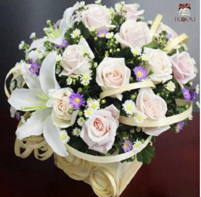 Hoa để bàn gia tiên ngày cưới-tươi đẹp